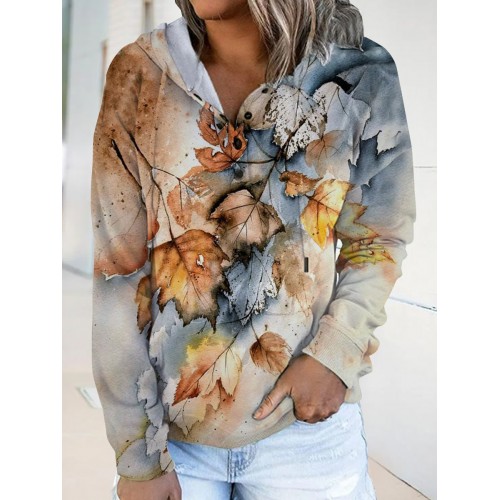 Printed loose casual tops for women HF1007-02-02