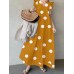 Polka Dot Sleeveless Ruffle V Neck Maxi Dress